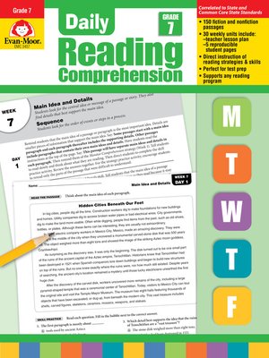 cover image of Daily Reading Comprehension, Grade 7